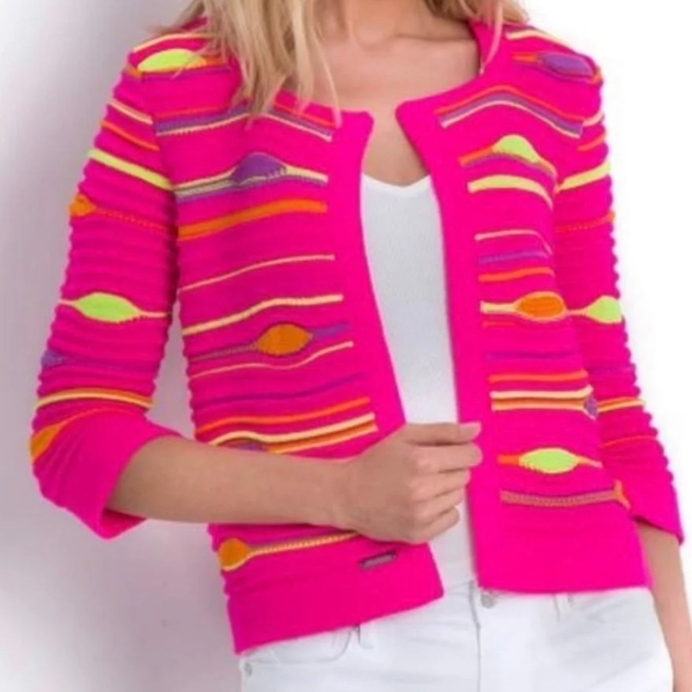 Hot Pnk cardigan blazer by
FOBYA Sz L